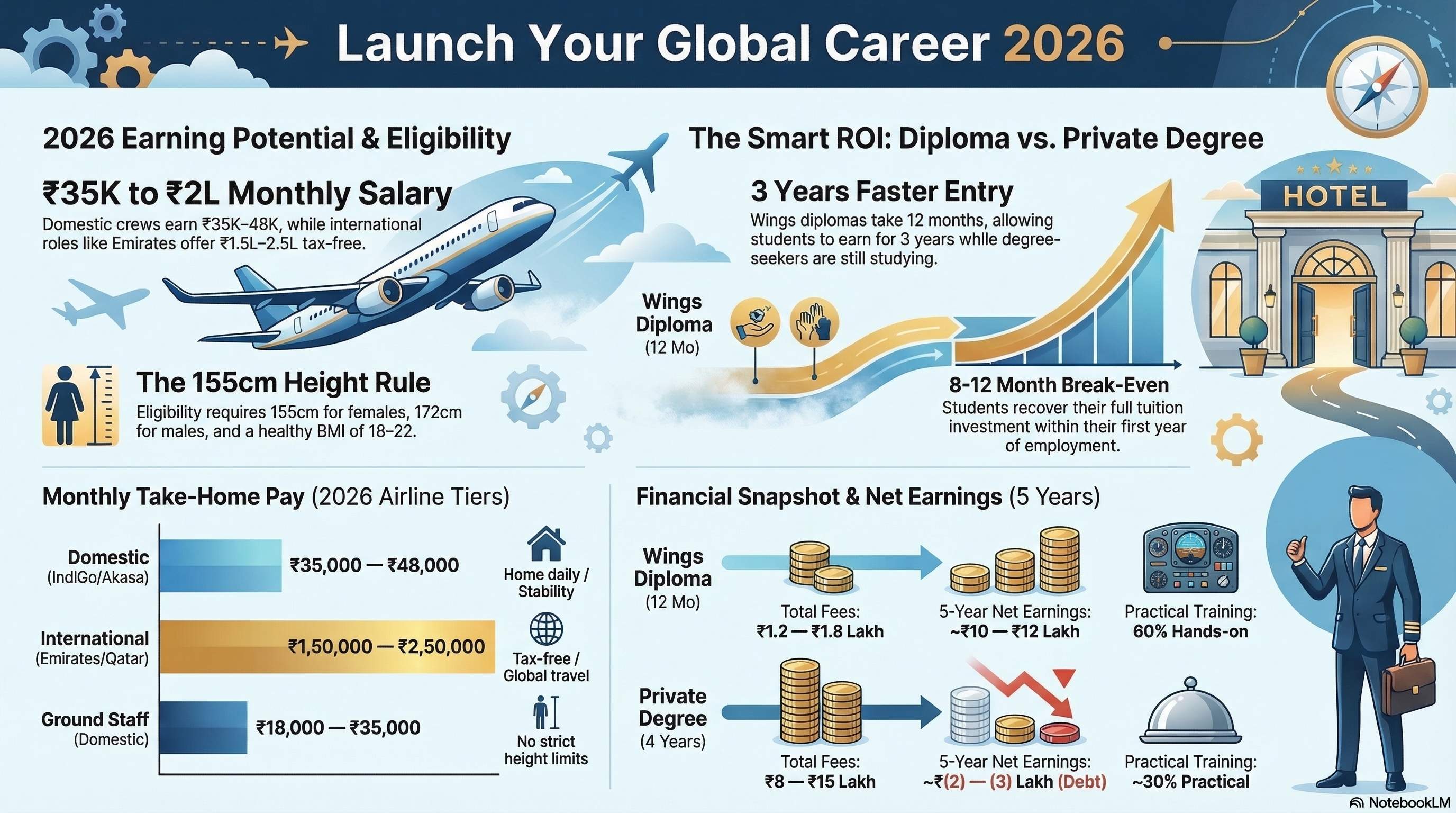 Best Hotel Management Colleges India Ranking 2026: Top 15 Compared - Hotel Mgmt career guide from Wings Institute Vadodara Gujarat
